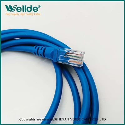 Awg26 Cat6 UTP кабел за свързване Мрежов син кабел