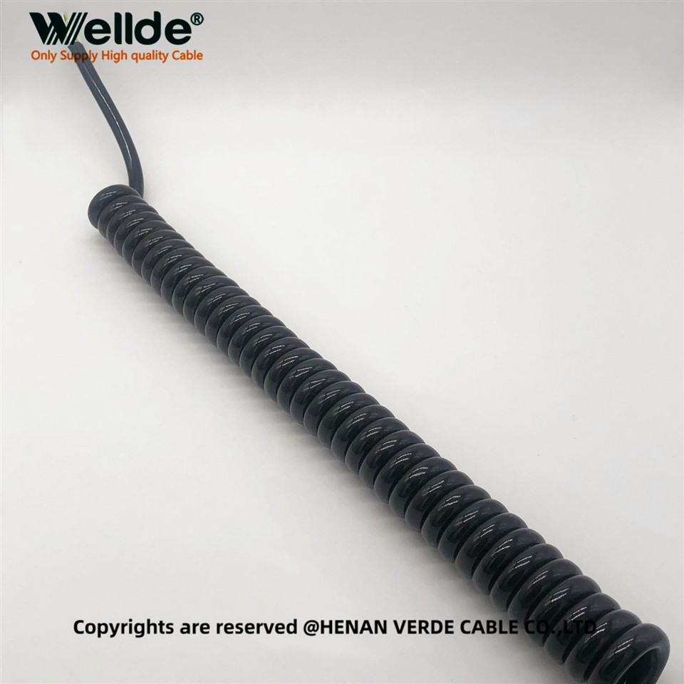 Shielded Spiral Power Cable 3 Core